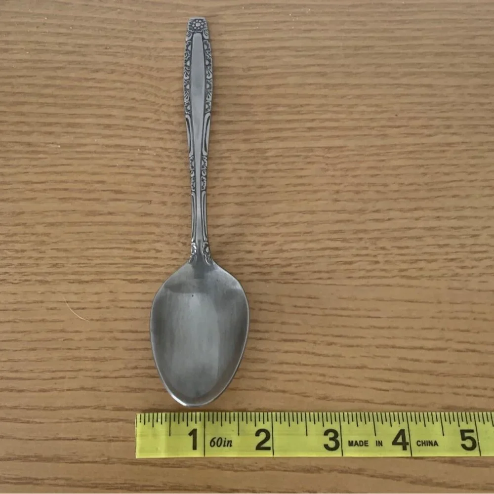 Imperial International IIC Misty Morn 6 Soup Spoons Dinner Ornate Floral Korea
